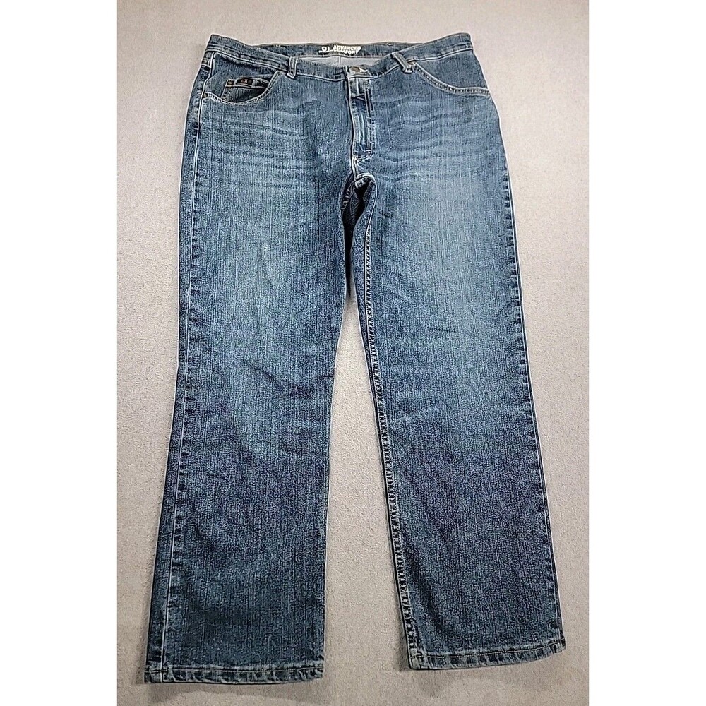 Wrangler 20x Competition Jeans Mens 38x30 Boot Blue Distressed Whiskered Western